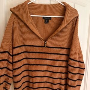 Rachel Zoe Sweater 1/4 Zip Striped